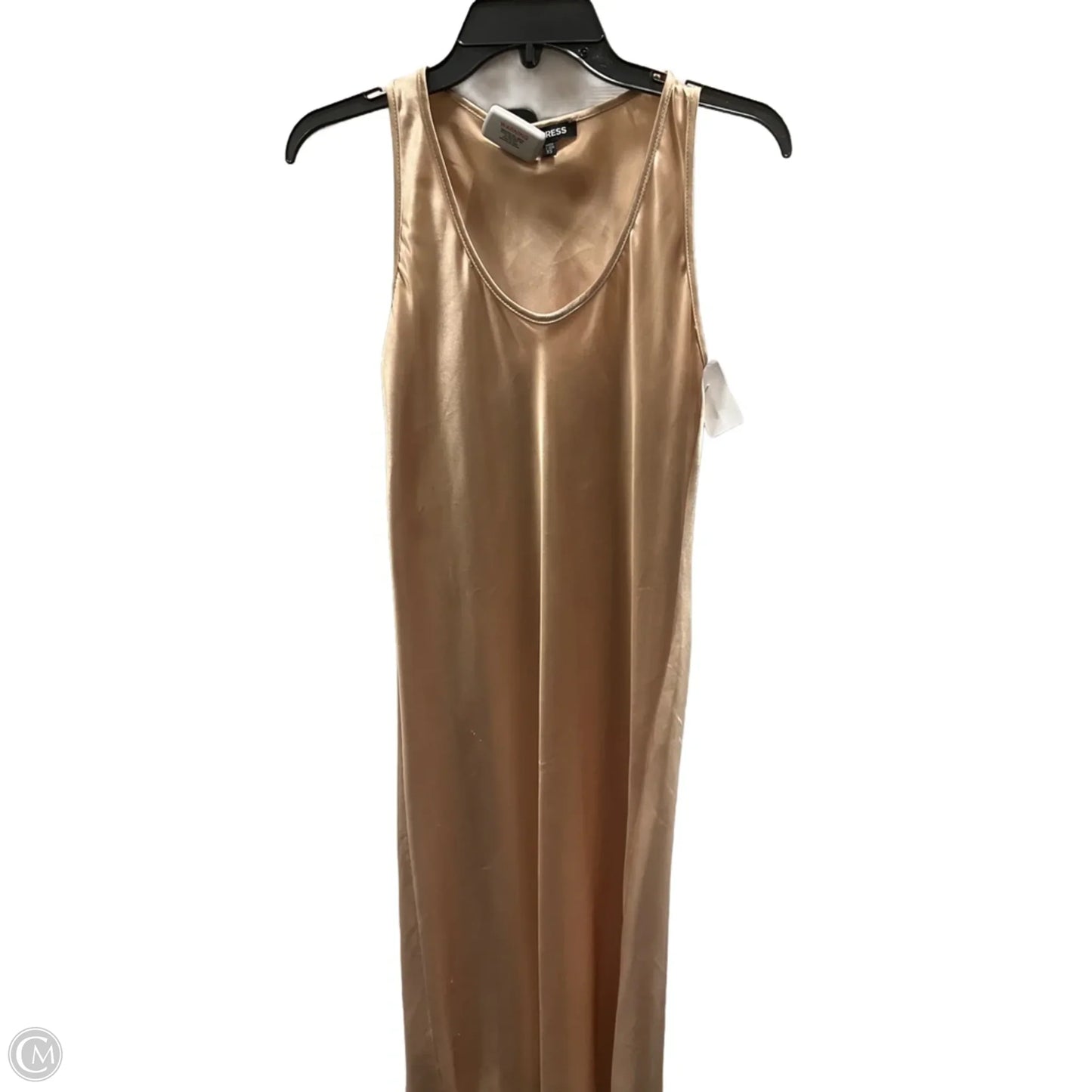 Dress Casual Maxi By Express In Gold, Size: Xs