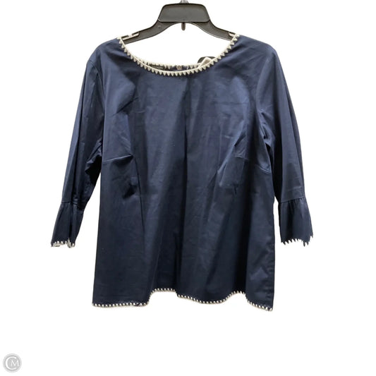 Top Long Sleeve By Talbots In Navy, Size: 1x
