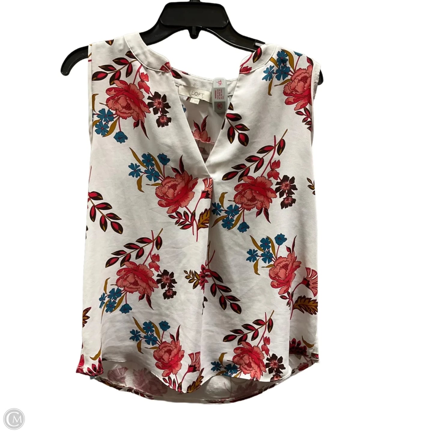 Top Sleeveless By Loft In White, Size: S