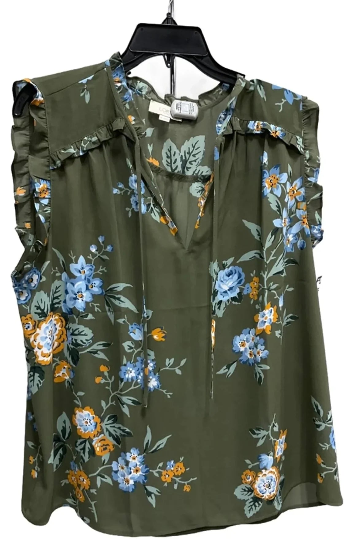 Top Sleeveless By Loft In Green, Size: Xl