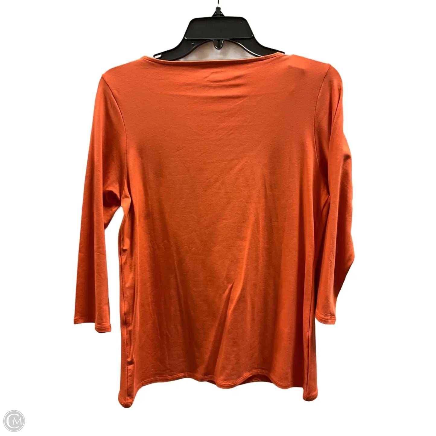 Top 3/4 Sleeve Basic By Chicos In Orange, Size: M