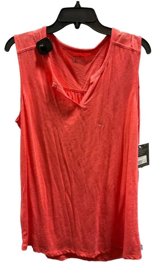 Top Sleeveless By Eddie Bauer In Orange, Size: L