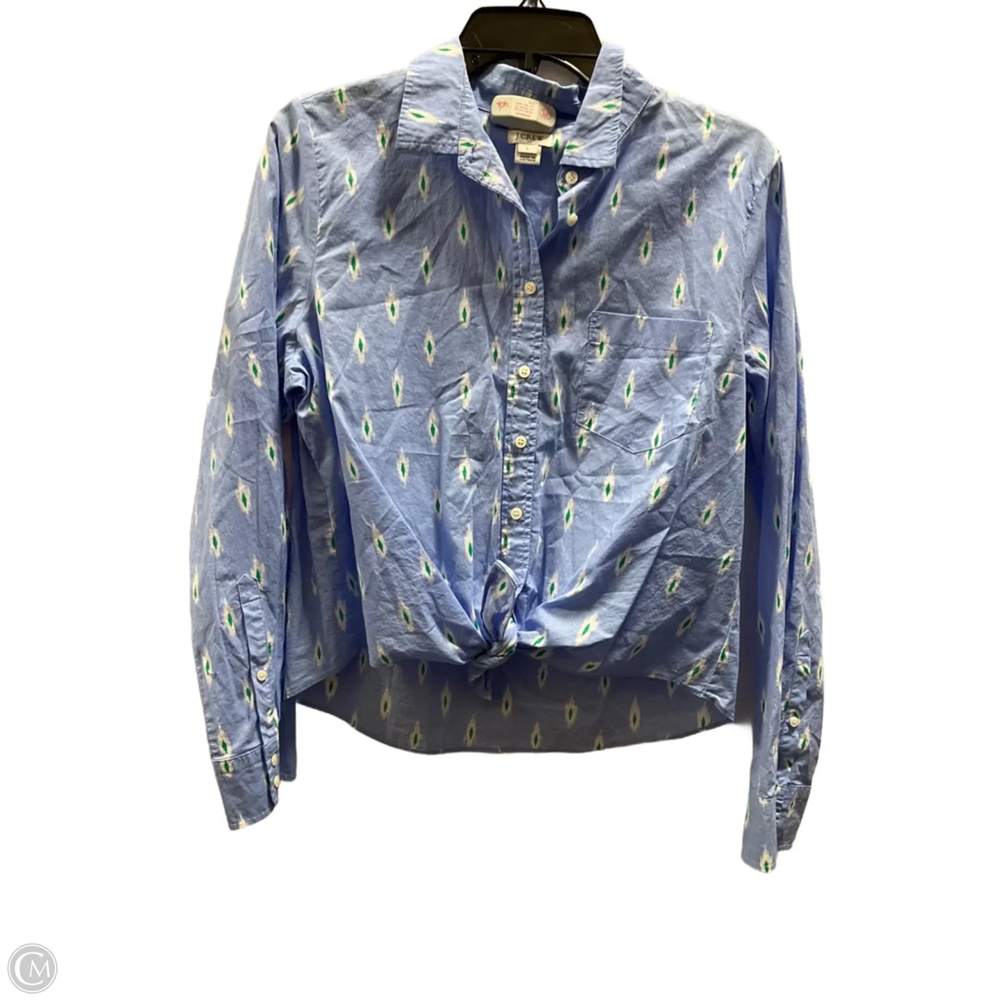 Top Long Sleeve By J. Crew In Blue, Size: L