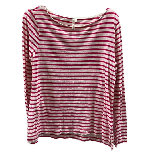 Top Long Sleeve By Banana Republic In Striped Pattern, Size: M