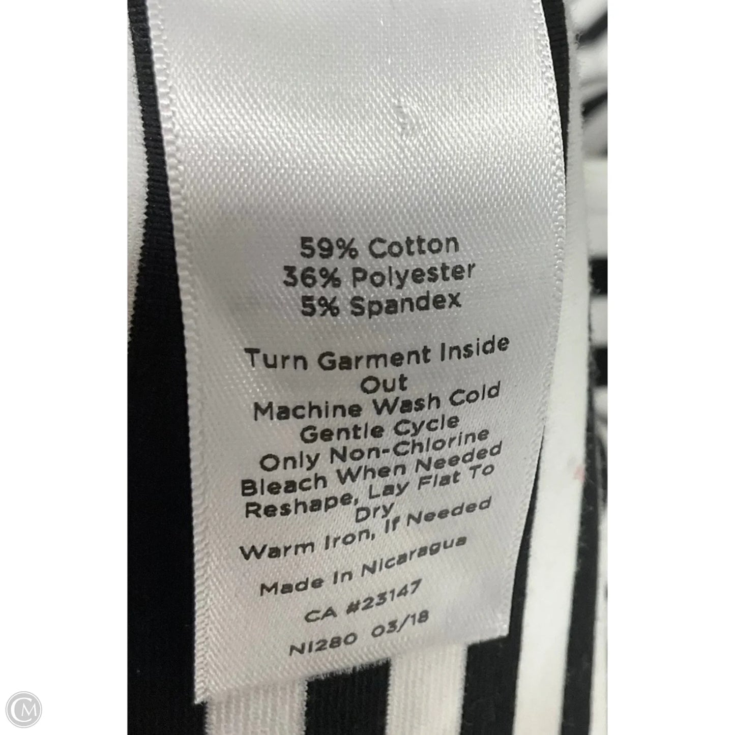 Top 3/4 Sleeve By Talbots In Striped Pattern, Size: Xl