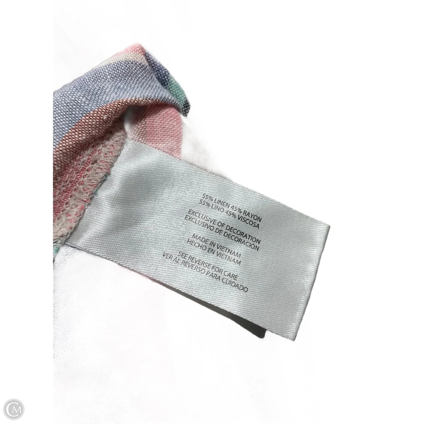 Top Short Sleeve By Orvis In Striped Pattern, Size: L