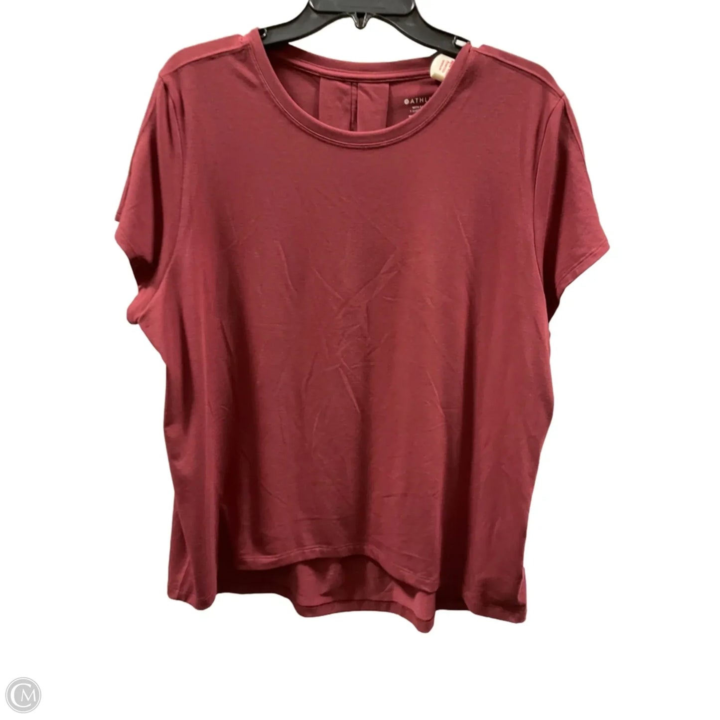 Athletic Top Short Sleeve By Athleta In Red, Size: M