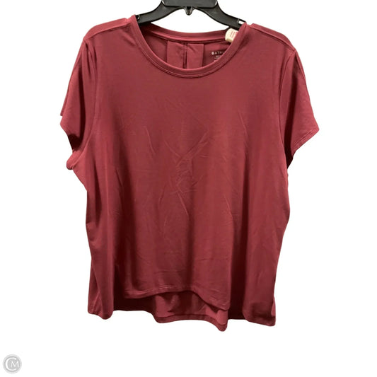 Athletic Top Short Sleeve By Athleta In Red, Size: M