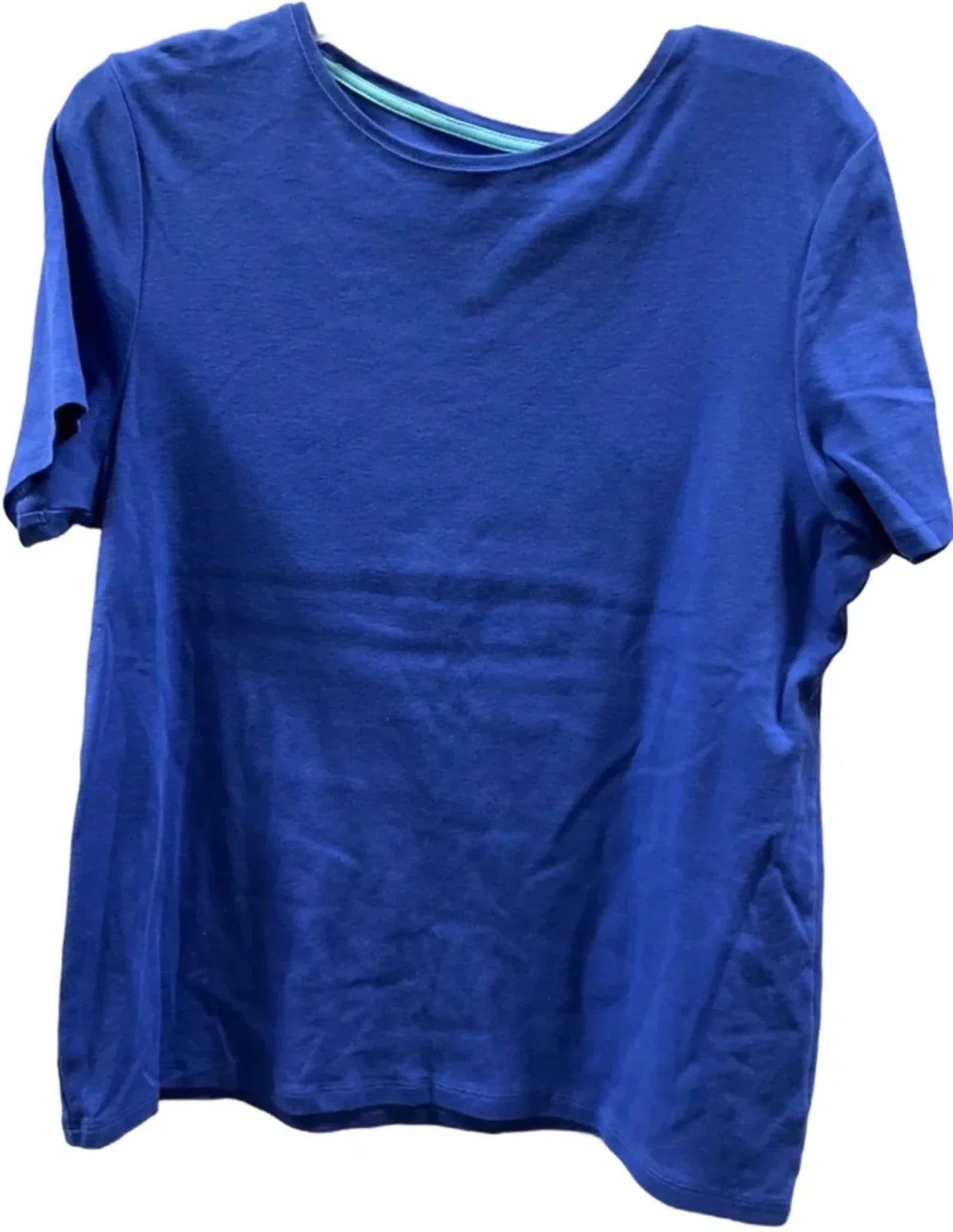 Top Short Sleeve Basic By Talbots In Blue, Size: Xl