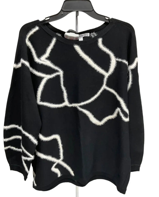 Top Long Sleeve By Chicos In Black, Size: Xl