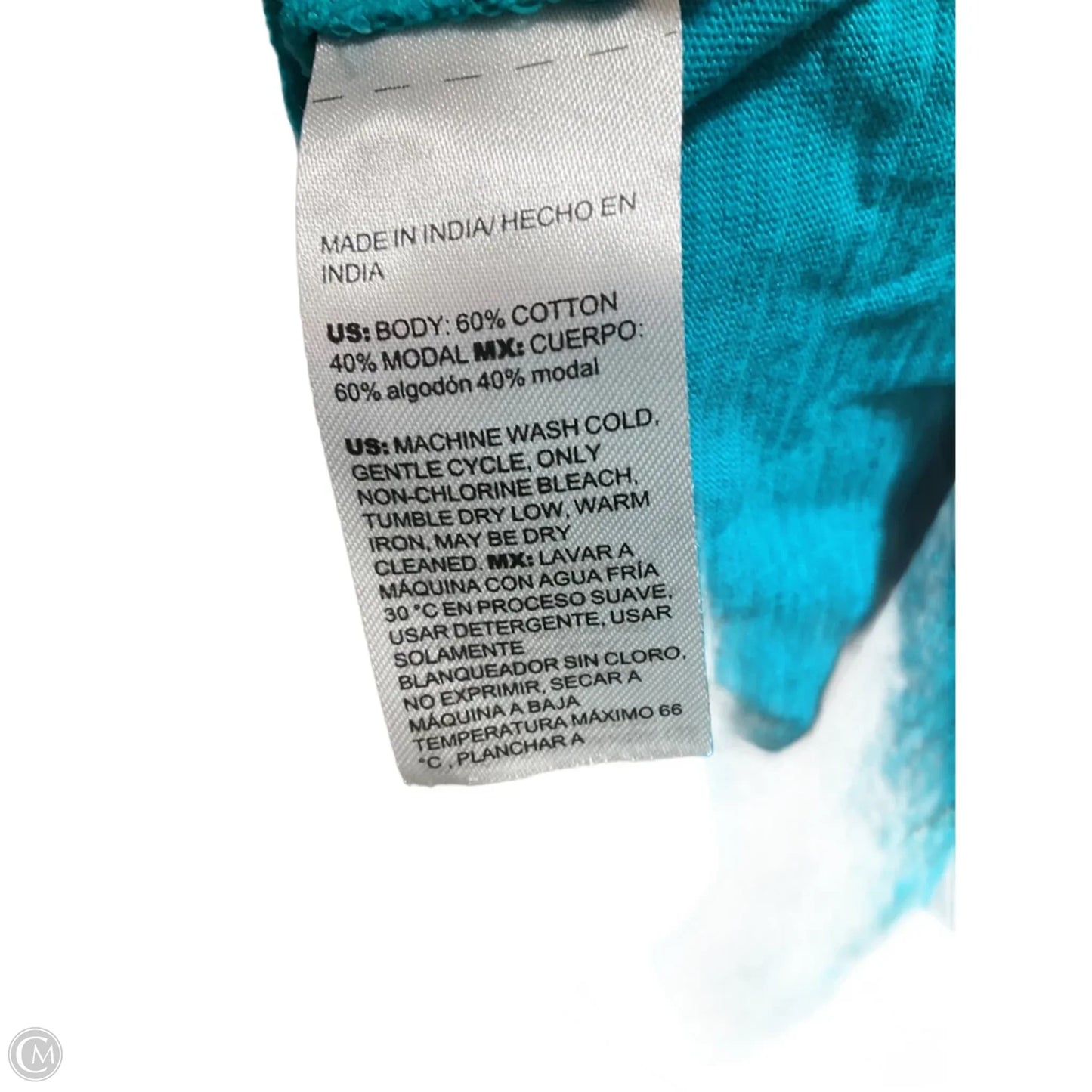 Top Short Sleeve Basic By Chicos In Blue, Size: L