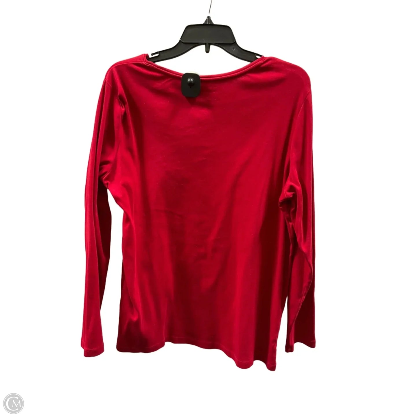 Top Long Sleeve Basic By Talbots In Red, Size: 1x