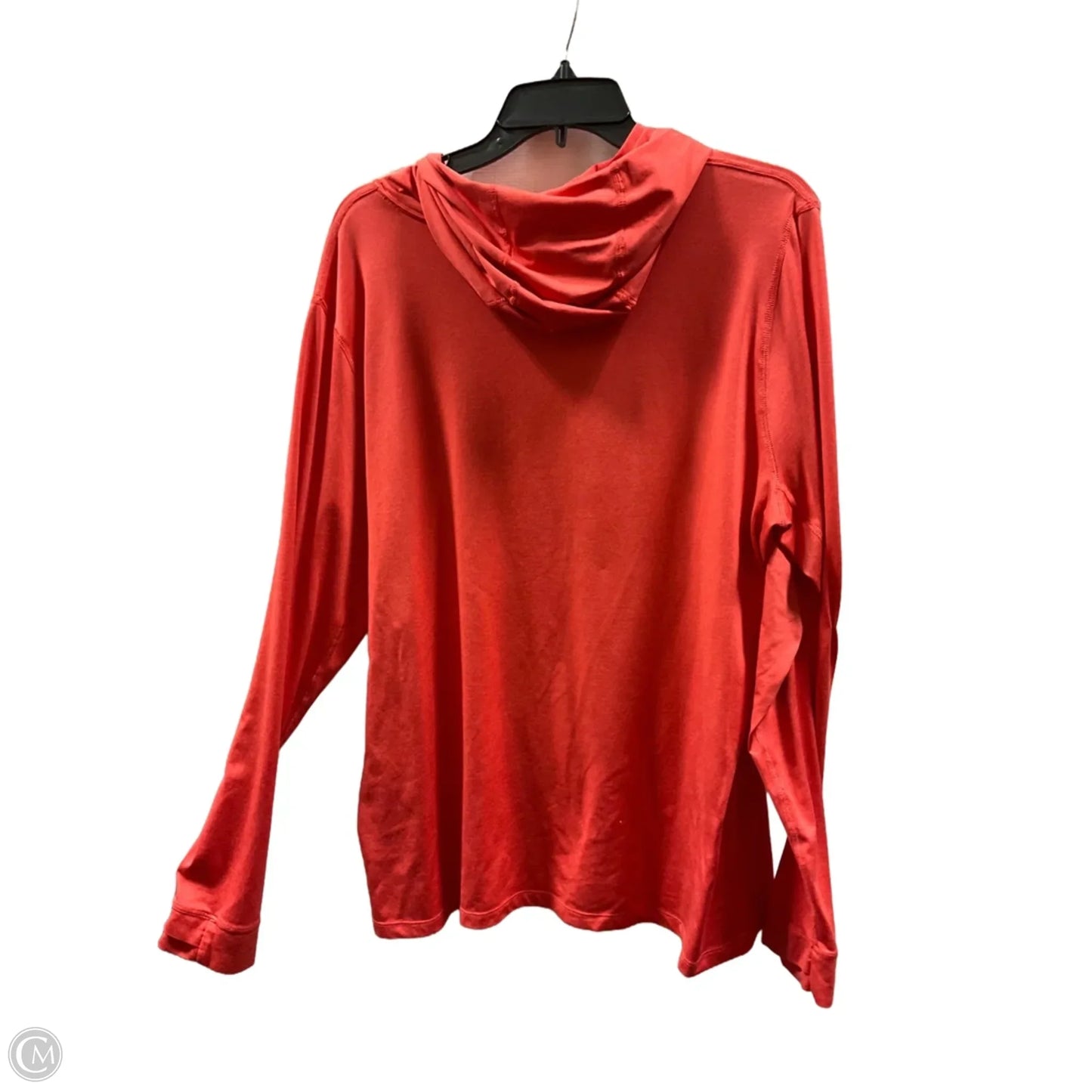Athletic Top Long Sleeve Hoodie By The North Face In Orange, Size: Xxl
