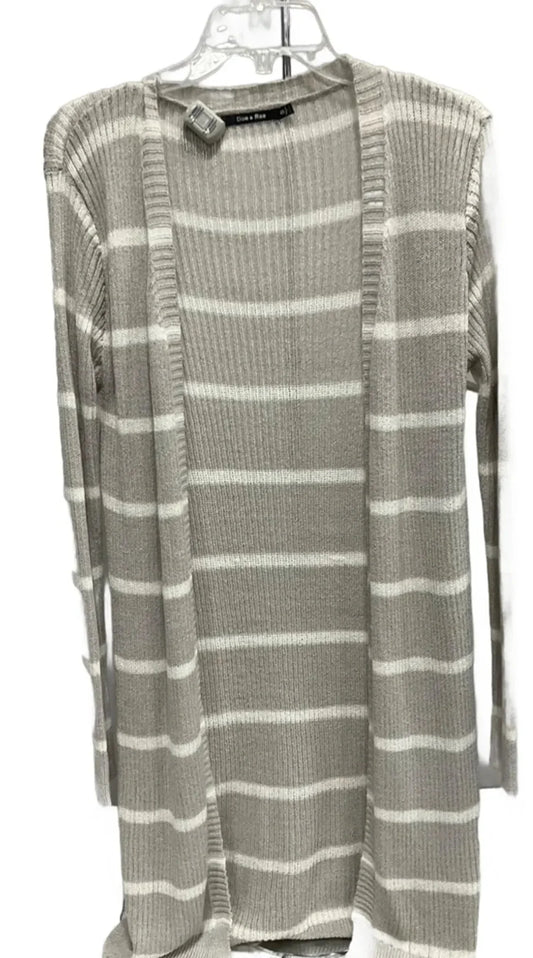Sweater Cardigan By Doe & Rae In Grey, Size: S