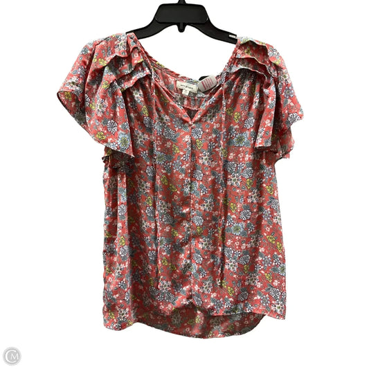 Top Short Sleeve By Max Studio In Pink, Size: M