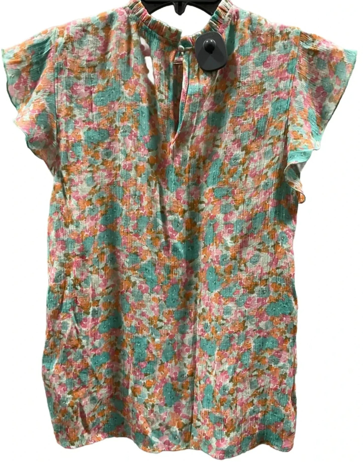 Top Short Sleeve By Nanette By Nanette Lepore In Floral Print, Size: L