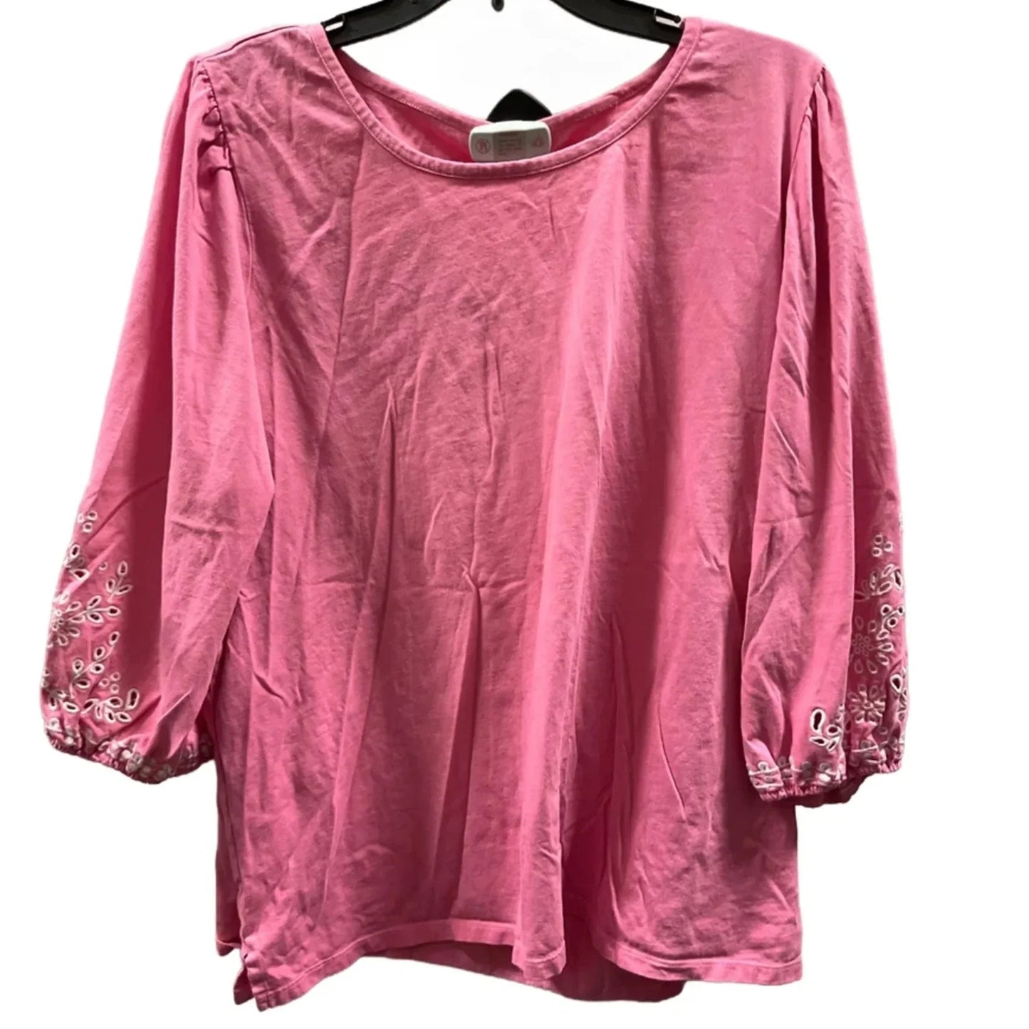 Top Long Sleeve By Talbots In Pink, Size: 2x