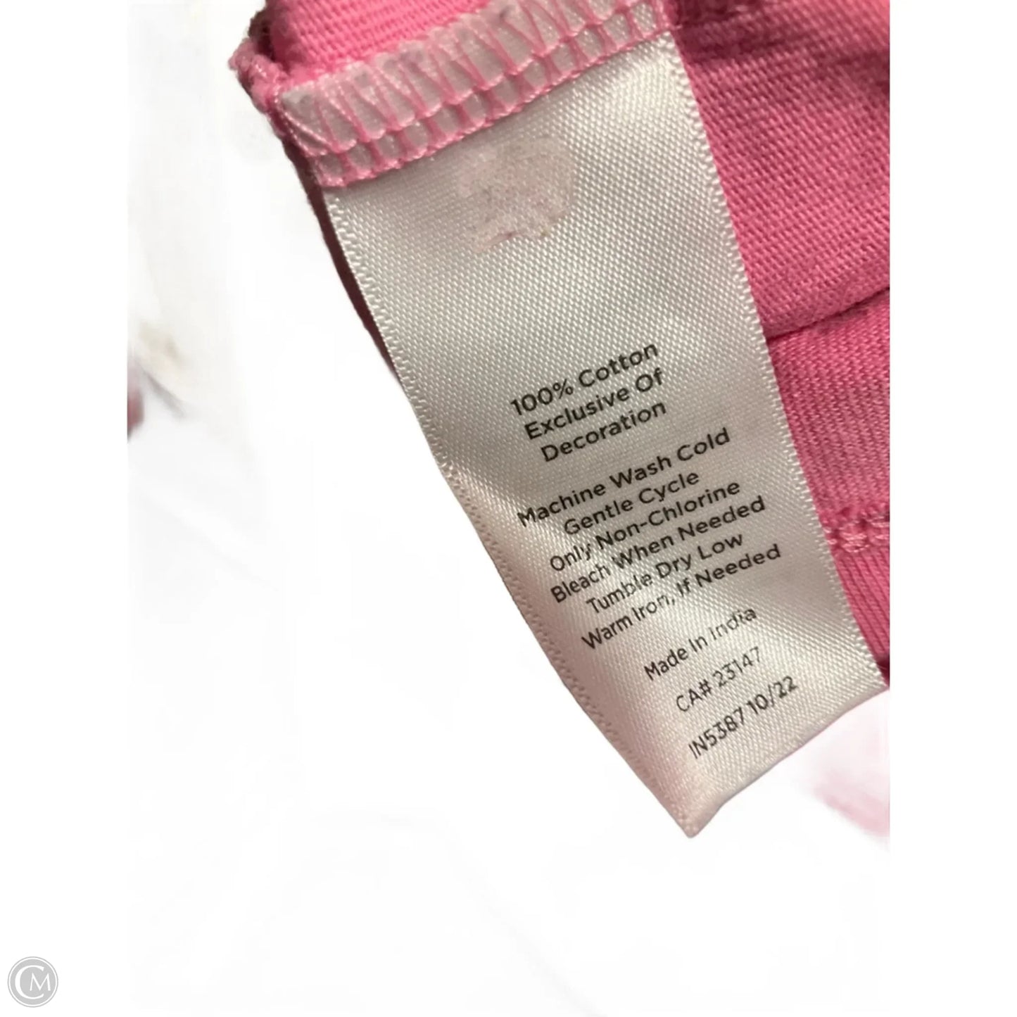 Top Long Sleeve By Talbots In Pink, Size: 2x