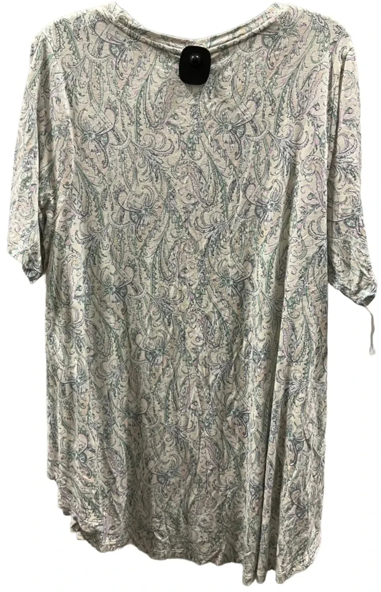 Top Short Sleeve By Lane Bryant In White, Size: 1x