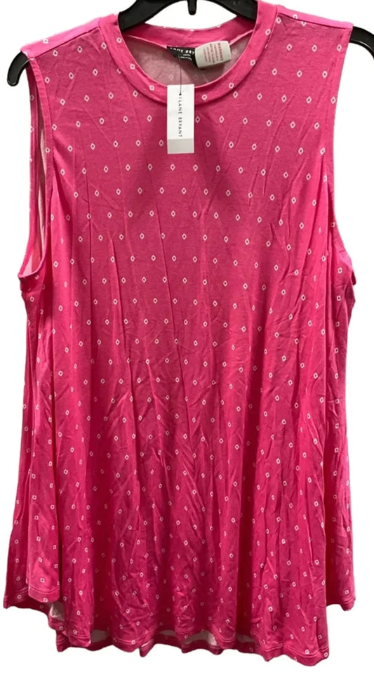 Top Sleeveless By Lane Bryant In Pink, Size: 1x