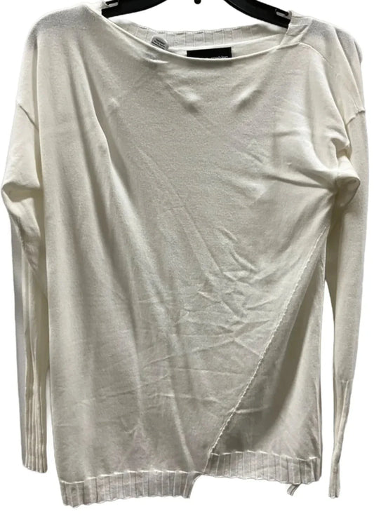 Top Long Sleeve By Cmb In White, Size: S