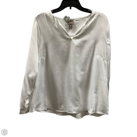 Top Long Sleeve By Chicos In White, Size: L