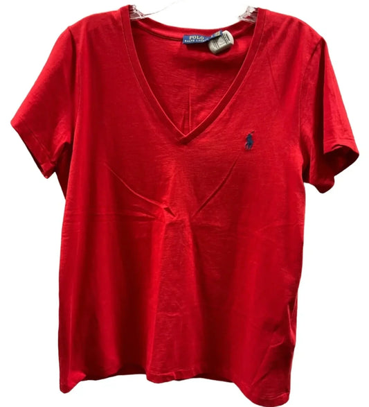 Top Short Sleeve Basic By Polo Ralph Lauren In Red, Size: L