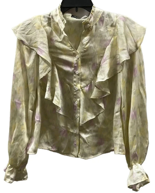 Top Long Sleeve By Cmc In Green, Size: Xs