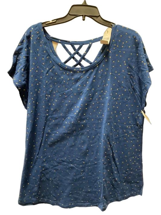 Top Short Sleeve By Lane Bryant In Blue, Size: Xl