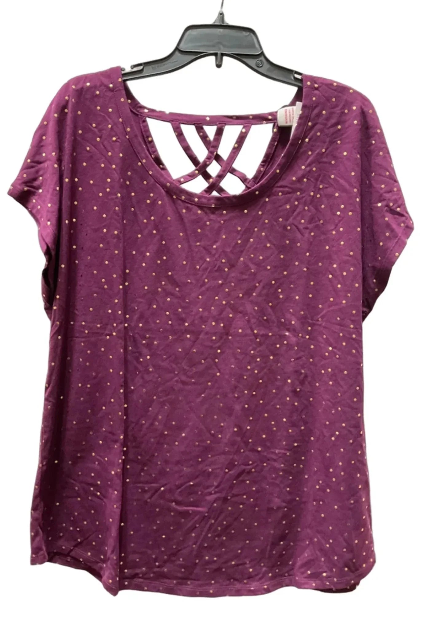 Top Short Sleeve By Lane Bryant In Purple, Size: Xl