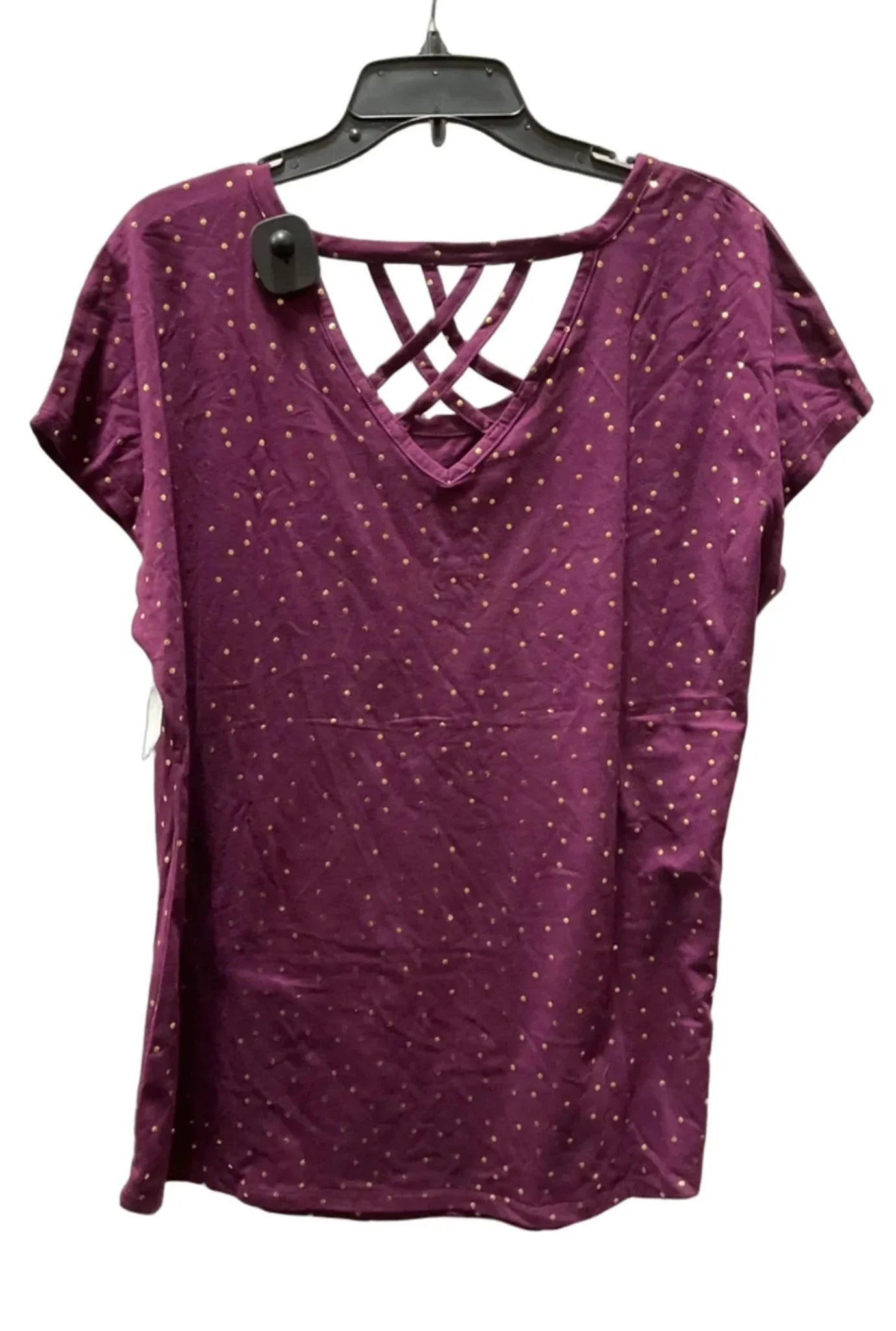 Top Short Sleeve By Lane Bryant In Purple, Size: Xl