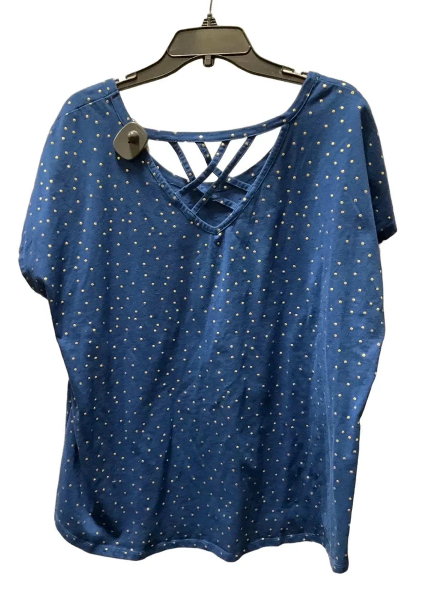 Top Short Sleeve By Lane Bryant In Blue, Size: 1x