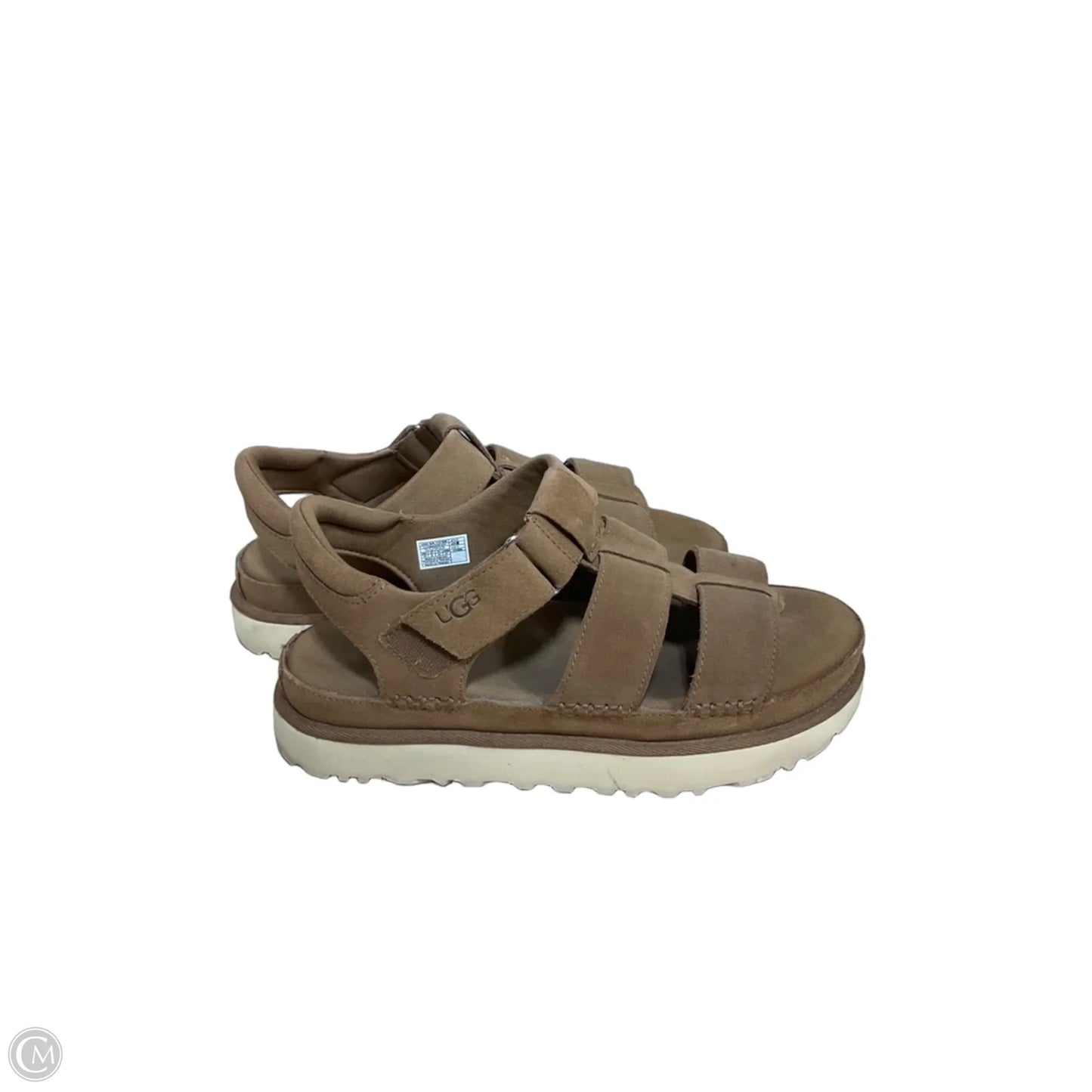 Sandals Designer By Ugg In Tan, Size: 10