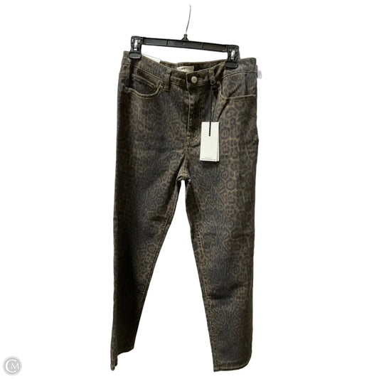 Jeans Straight By Oat In Animal Print, Size: 8