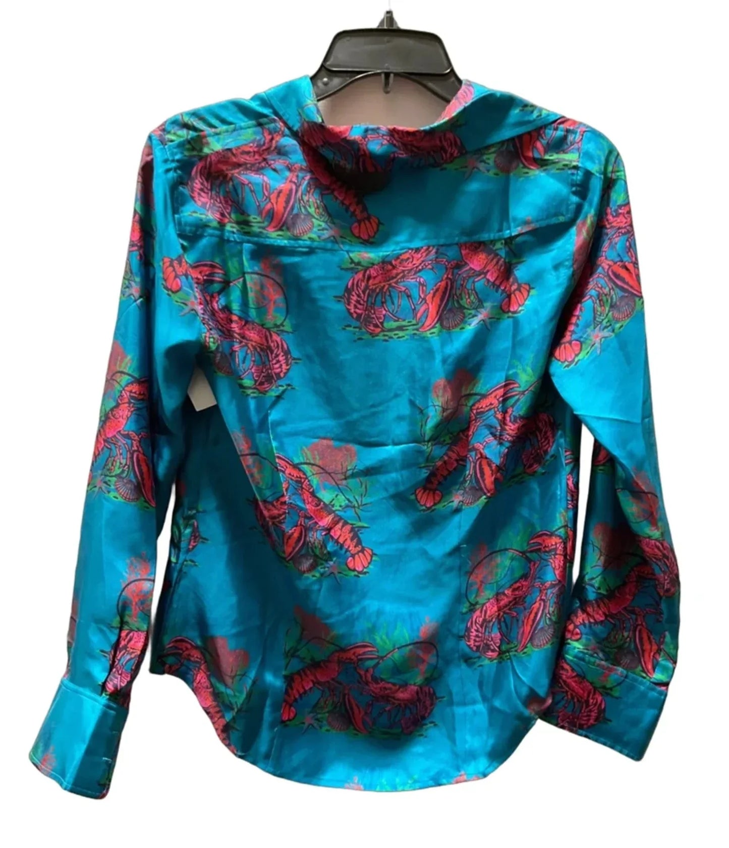 Blouse Long Sleeve By J. Crew In Blue, Size: 4