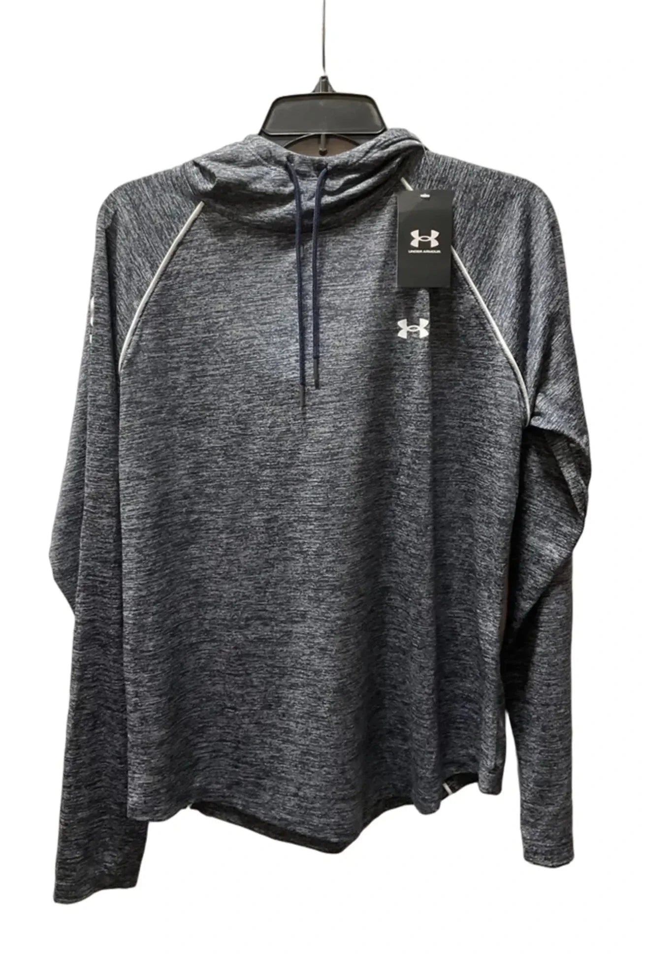 Athletic Top Long Sleeve Hoodie By Under Armour In Blue, Size: Xl