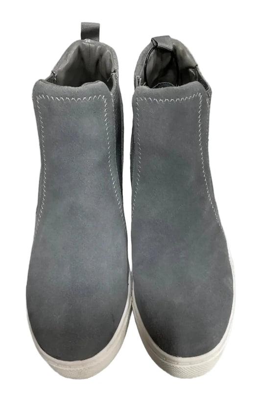 Shoes Heels Wedge By Steve Madden In Grey, Size: 7.5