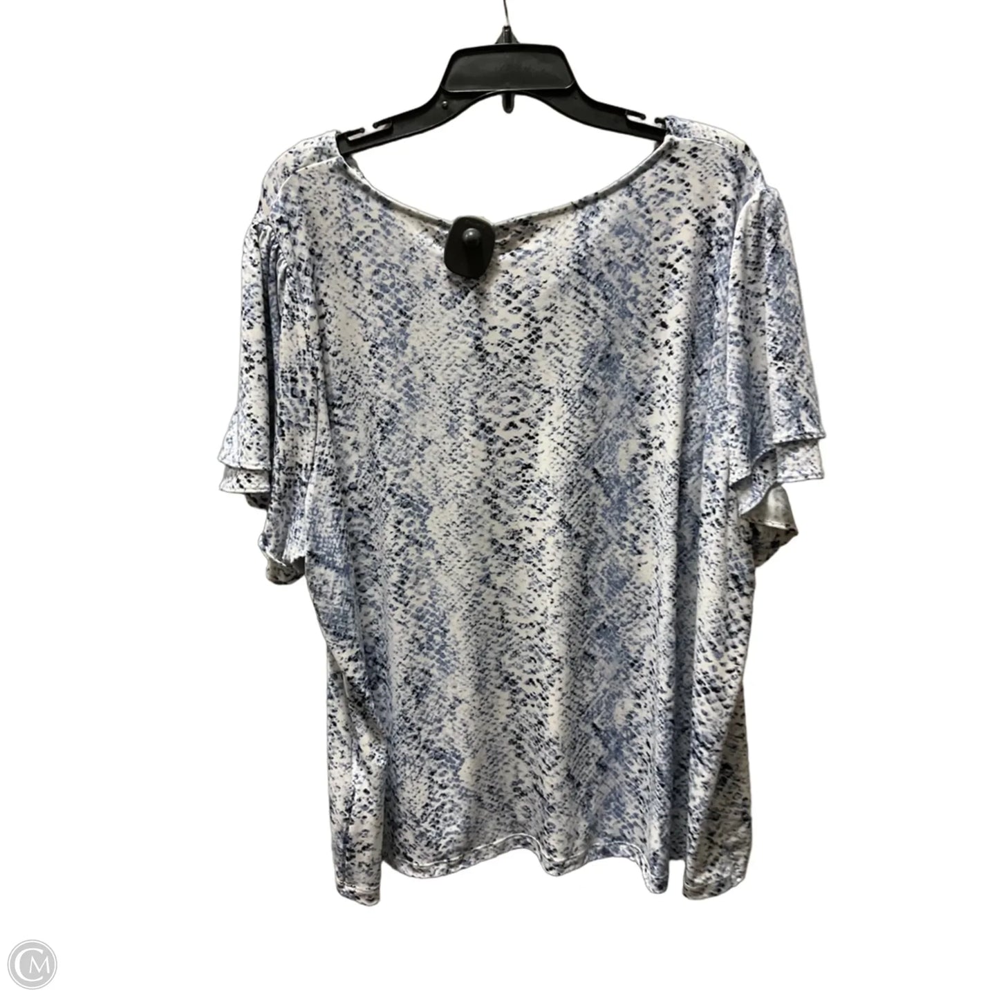 Top Short Sleeve By Calvin Klein In Blue, Size: 3x
