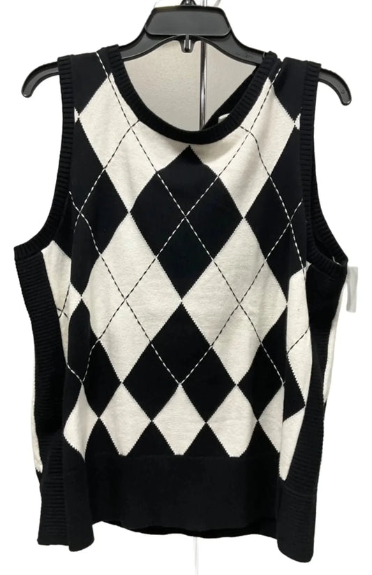 Top Sleeveless By Talbots In Black, Size: L