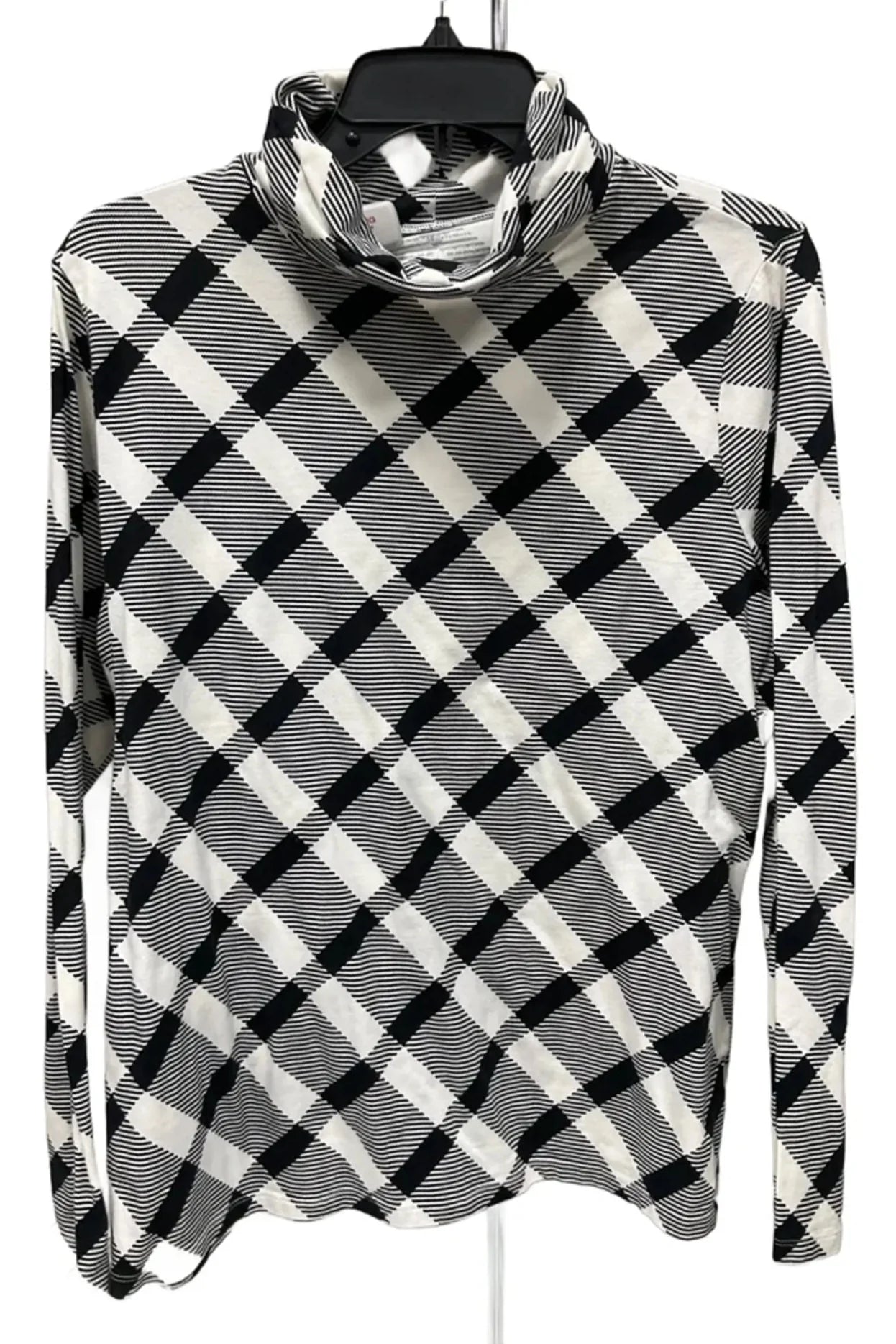 Top Long Sleeve By Talbots In Black & White, Size: 1x