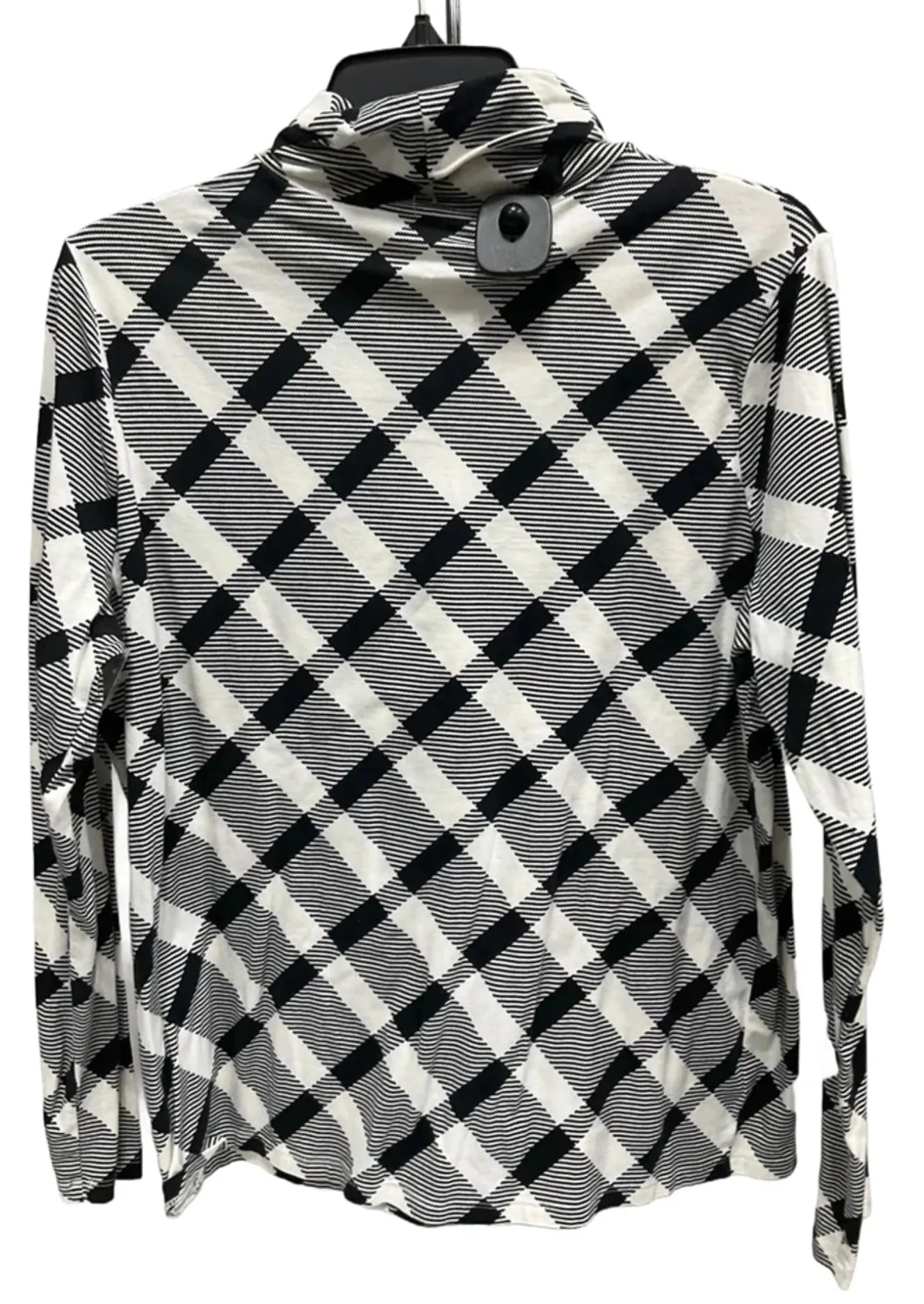 Top Long Sleeve By Talbots In Black & White, Size: 1x