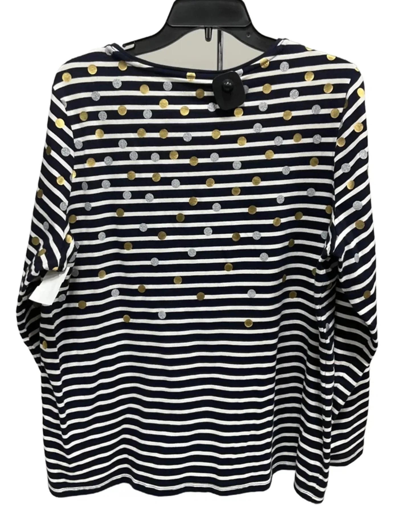 Top Long Sleeve By Talbots In Striped Pattern, Size: 1x