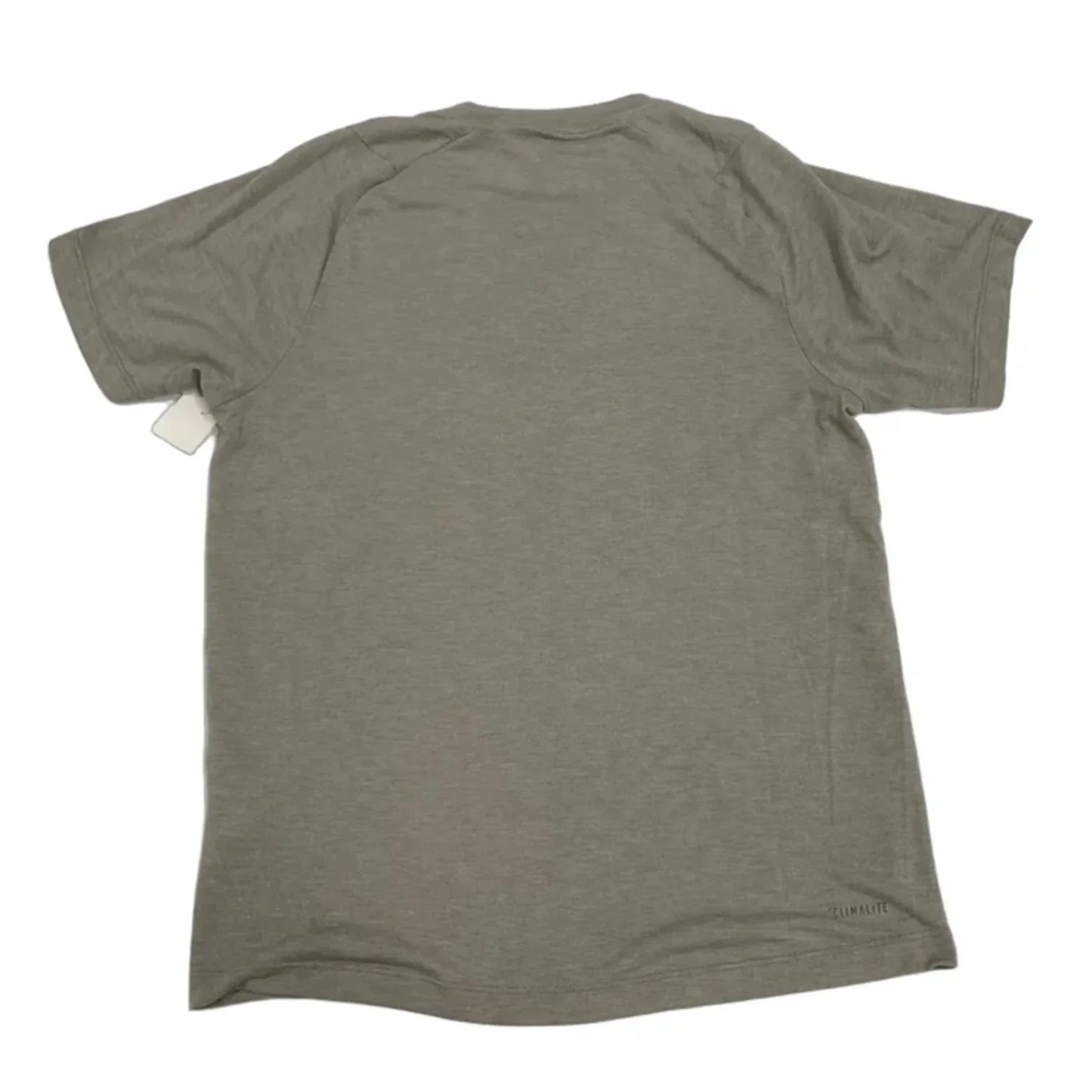Athletic Top Short Sleeve By Adidas In Grey, Size: S