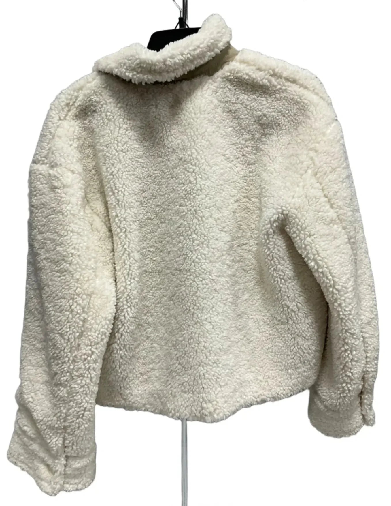 Coat Faux Fur & Sherpa By Banana Republic In Cream, Size: S