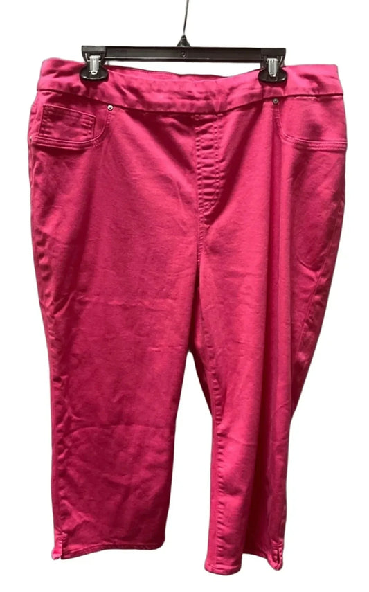 Capris By Chicos In Pink, Size: 16