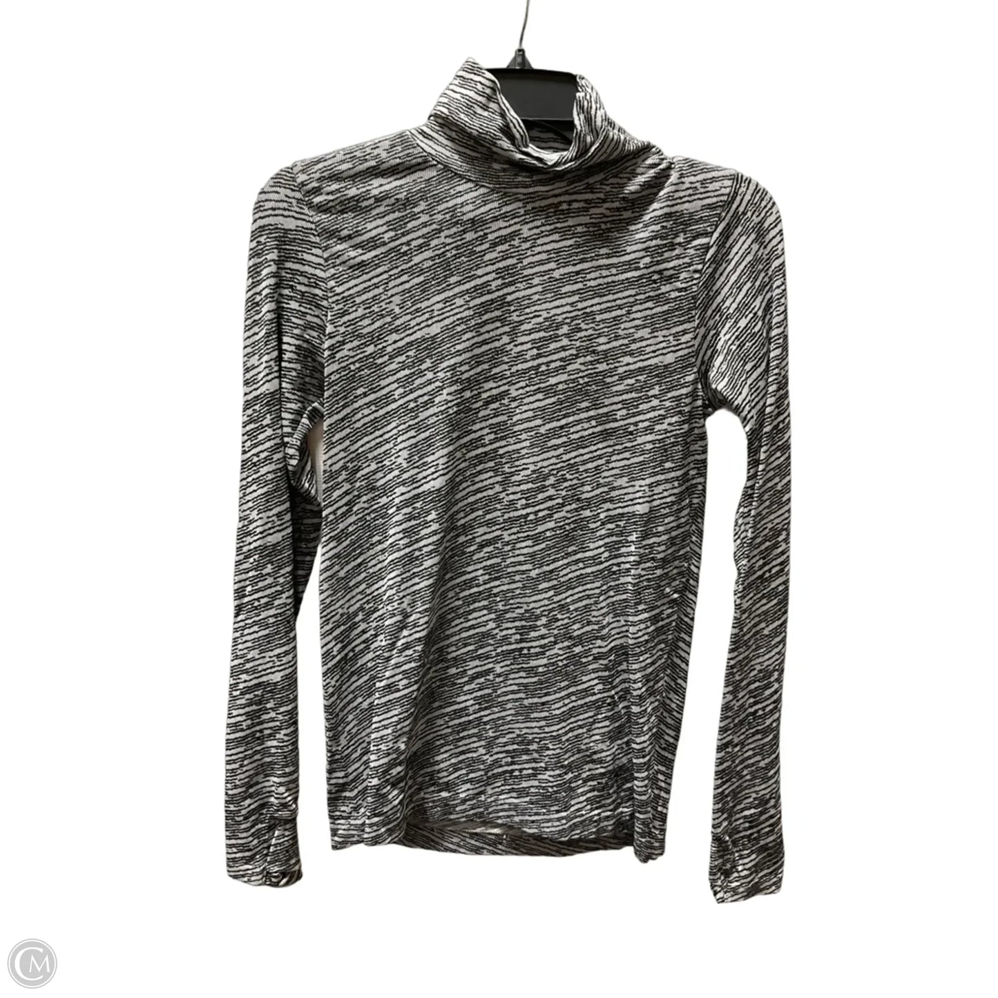 Athletic Top Long Sleeve Collar By Athleta In Black, Size: S