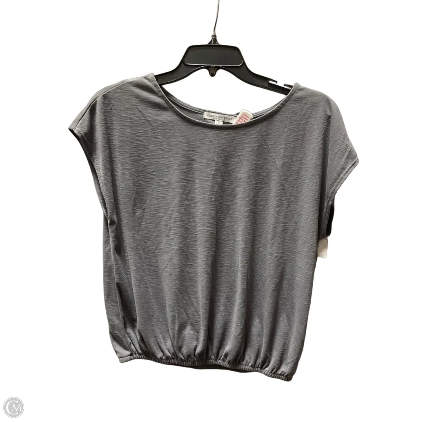 Top Short Sleeve By Green Envelope In Grey, Size: M