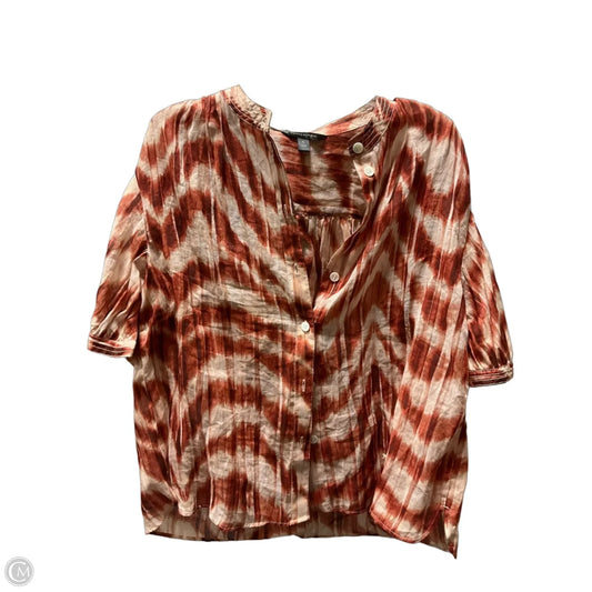 Top Short Sleeve By Banana Republic In Red, Size: Xl