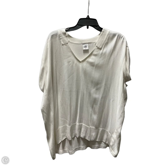 Top Short Sleeve By Cabi In White, Size: S