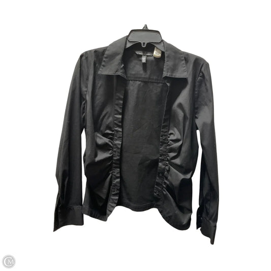 Blouse Long Sleeve By White House Black Market In Black, Size: M
